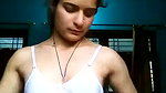 Village girl open her dress