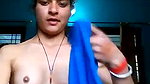 Village girl open her dress