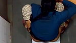 indian girl changing pad in toilet