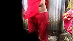next door young girl outdoor shower filmed