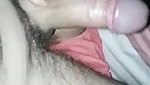 itting on her wife chest for blowjob