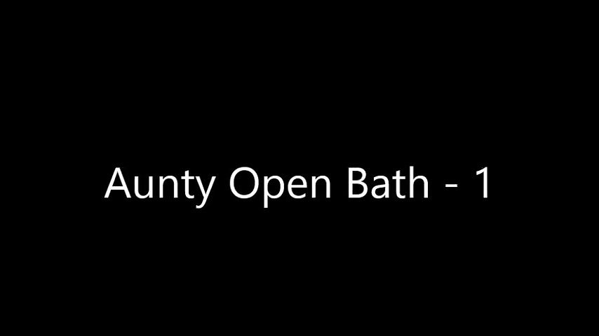 aunty open bath in red nighty