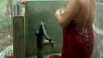bbw indian bhabhi taking shower from pump