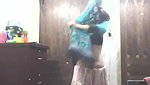 bengali girl in shalwar suit striping and trying dresses