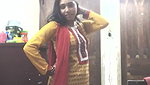 bengali girl in shalwar suit striping and trying dresses