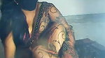 bhabhi in see thru sari face covered on live cam