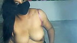 bhabhi in see thru sari face covered on live cam