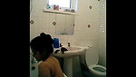 big boob babe cleaning bathroom and shower 1