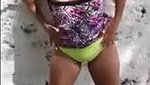 Horny Daring GF Outdoor Show to BF
