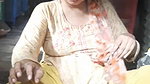 Desi village bhabi quick boobs show