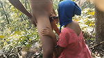 Young hot indian desi girl fucking hard with her stranger in jungle, A hot teen girl was fucking hard and blowjob with her stepb