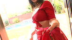 sunny leone in sexy red sari