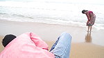 wet aunty at juhu beach