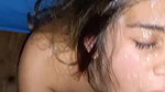 Horny girl taking cum on face