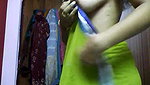 bhabhi naked in green sari