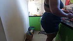 Hidden cam catched what my maid doing in kitchen while working
