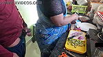 flashing and jerking infront of maid swathi in kitchen