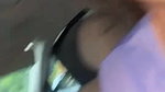 Cute girl having in car