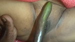 Big ass indian bhabhi cum by fucking a big brinjal and husband’s cock