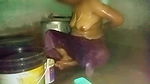 Indian Aunty Bathing in Village Home
