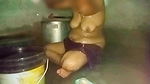 Indian Aunty Bathing in Village Home