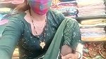 Horny Bhabi in Green Salwar Showing Pussy and Ass in Shop