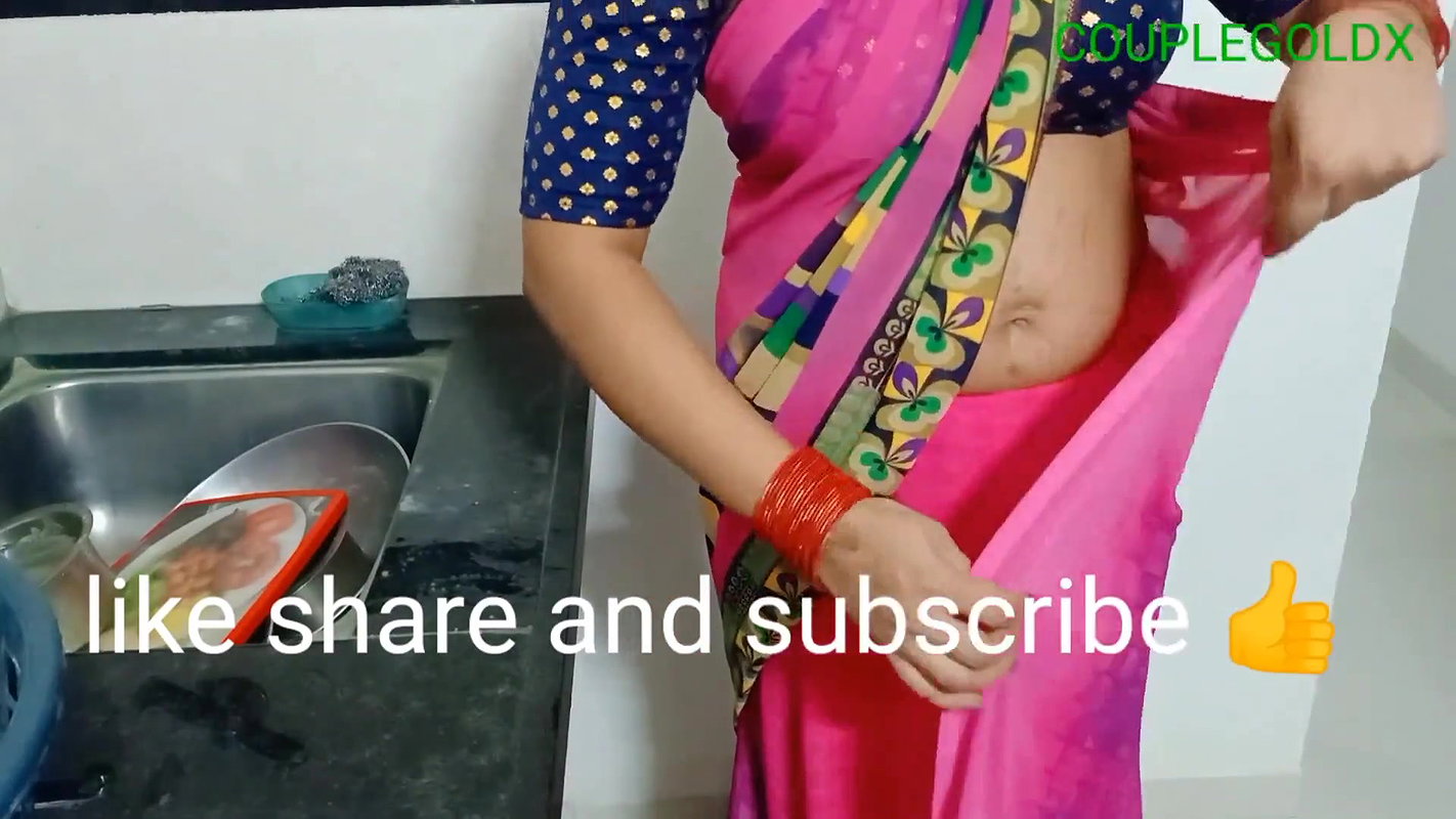 The maid inside is washing the utensils, the owner of the house