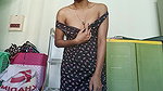 Horny cute girl with smooth body and seducing with smooth masturbating