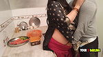 Punjabi Stepmom Fucking in the Kitchen When She Make Dinner for Stepson