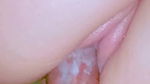 Quick and Juicy Cream Pie. Cum Dripping From Pussy Closeup