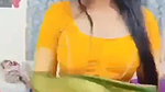 Beautiful girl stripping sari and rubbing her pussy