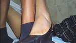 wife in toilet riding on her man