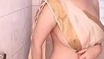 Desi Super Bhabhi set Saree see her nips