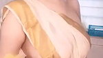 Desi Super Bhabhi set Saree see her nips