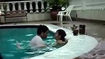 indian couple swimming pool sex
