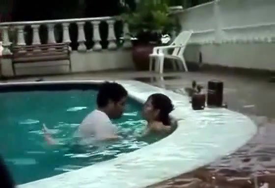 indian couple swimming pool sex