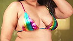 Anjali Gaud multi Colour Bikini Strip