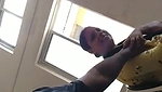Pressing auntees boobs in waitin roo00m