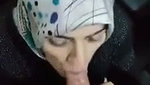 Secratary Hijabi Beauty Blowjob to Boss before leaving Office