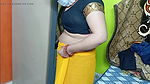 Beautiful bhabhi wearing yellow sari