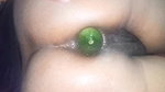 Sister-in-law fucked cucumber by putting it in her ass
