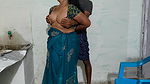 Aunty was cleaning the dishes in the kitchen wearing a saree and I went behind her and tied her up and had sex with her