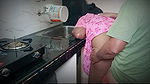 Indian wife and husband fight for fucking in kitchen hard core doggy style anal fuck pussy fucked strong dick telugu fuckers