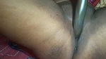 Big ass indian bhabhi cum by fucking a big brinjal and husband’s cock