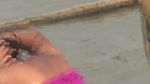 bhabhi taking bath in river