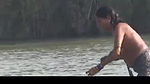 big boob village bhabhi in river
