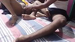 Rupali Bhabhi vagina is itching so her brother in law is applying ointment on her vagina