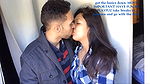 british indian couple passionate kissing