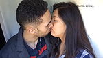 british indian couple passionate kissing