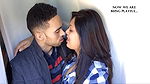 british indian couple passionate kissing